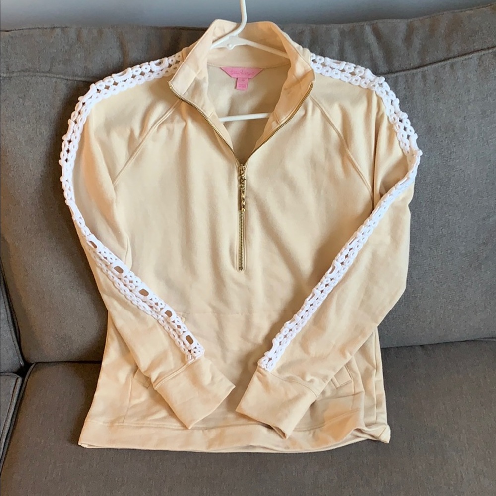 Lily Pulitzer pullover tan! Size XS